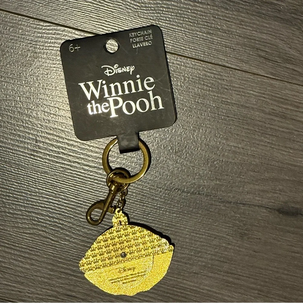 Colorful Loungefly Winnie the Pooh Bear Keychain with Umbrella